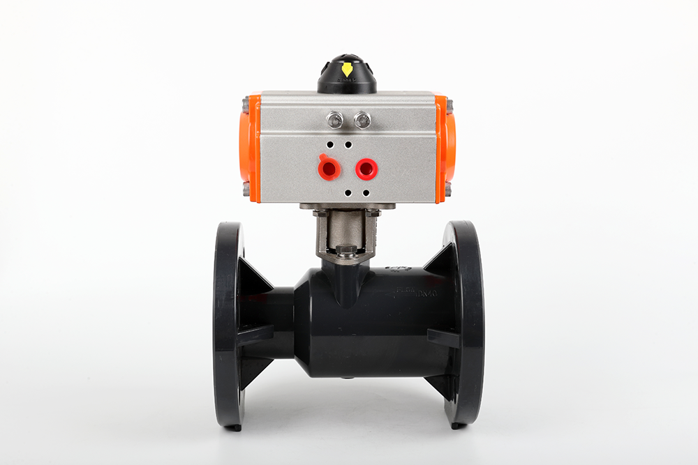 清苑气动法兰一体球阀